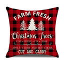 GobekUsa Christmas Elk Pillowcase 45x45cm Farmhouse Red Letter Design