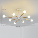 GobekUsa LED Ceiling Lights with Wooden Lampshades for Modern Livingroom and Bedroom