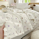 GobekUsa Cartoon Bear Printed Summer Quilt Lightweight Soft Cooling Blanket