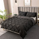 GobekUsa 3D Pinch Pleated Duvet Cover Set - Queen, King Size Bedding Set of Quilt Cover & Pillow Case