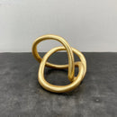 GobekUsa Gold Ring Knot Geometric Resin Ornaments Handmade Art Decor Figurines
