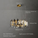 GobekUsa Crystal Chandelier: Elegant Ceiling Hanging Light for Living Room & Dining Table