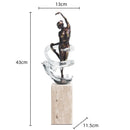 GobekUsa Ballet Dancer Figure Sculpture Clear Water Wave Home Decor