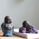 GobekUsa Ceramic Maitreya Buddha Statue Tea Sculpture Figurine Craft Display Ornament