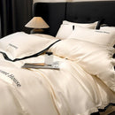 GobekUsa Ice Silk Embroidery Bed Set | Skin-Friendly Duvet Cover Kit | Comforter Sets