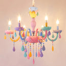 GobekUsa Kids Room LED Macaron Ceiling Chandelier for Boys Girls Bedroom Decor