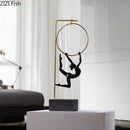 GobekUsa Gymnastic Acrobat Resin Sculpture Ornaments for Living Room Decor