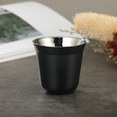 GobekUsa Double Wall Espresso Mugs 80ml - Set of 2 Stainless Steel Heat Insulated Cups