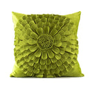 GobekUsa 3D Velvet Flower Pillow Covers in Yellow Beige 45x45cm