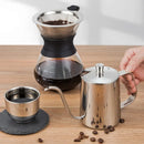 GobekUsa Glass Coffee Maker Pot Barista Kettle Stainless Steel Strainer Pitcher