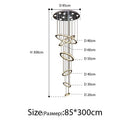 GobekUsa Crystal Rings Chandelier: Modern Luxury Staircase Lighting Fixture