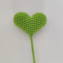 GobekUsa Heart-Shaped Crochet Flower Bouquet - Handmade Wedding Home Decor & Family Gift