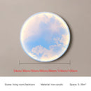 GobekUsa Circular Ring Sky Blue White Cloud Wall Lamp for Living Room Baby Bedroom