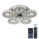 GobekUsa Crystal LED Ceiling Fan: Remote Control Chandelier for Bedroom & Living Room