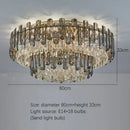 GobekUsa Gold Crystal Chandelier for Living Room Luxury Lighting Fixture
