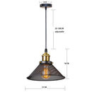 GobekUsa Black Cage Pendant Light Iron Industrial Retro Lighting for Home Decor