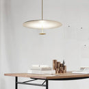 GobekUsa Gold Black Pendant Light for Living Room, Elegant Minimalist Ring Suspension Lamp
