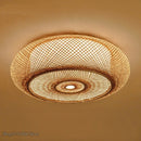 GobekUsa Bamboo Wicker Rattan Round Lantern Ceiling Light - Chinese Style Hand-Woven Fixture
