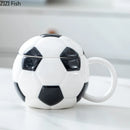 GobekUsa Baseball Shape Ceramic Mug with Lid - Coffee, Tea, Juice Cup