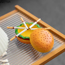 GobekUsa Cartoon Burger Ashtray: Fun Resin Smoking Accessories for Office Table
