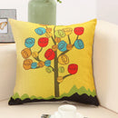 GobekUsa Abstract Tree Flower Pattern Pillow Cover for Home Decor