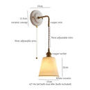 GobekUsa Adjustable LED Wall Sconce Lamp Stripe Ceramic Copper Mirror Bedside