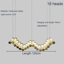 GobekUsa Golden Chandelier LED Dimming Light for Modern Living Room & Bedroom
