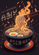GobekUsa Japanese Food Neon Posters Canvas Painting for Home Kitchen Decor