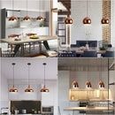 GobekUsa Rose Gold Pendant Lights Metal Hanging Fixtures for Dining Room Island Bar Decor