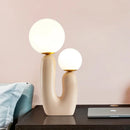 GobekUsa Glass Table Lamp: Postmodern Resin Bedside Light for Living Room Bedroom Decor