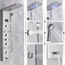 GobekUsa LED Rainfall Shower Panel System with Temperature Screen & Massage SPA