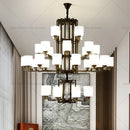 GobekUsa Chinese Style Chandelier: Modern, Simple & Elegant Lighting for Living Room, Dining Room & Bedroom