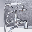 GobekUsa Antique Chrome Bathtub Shower Mixer Faucet Tap Set for Bathroom