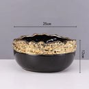 GobekUsa Golden Edge Succulent Flower Pot Vase - Indoor Ceramic Planter Pot