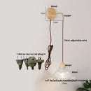 GobekUsa Clear Glass LED Wall Light with Pull Chain Switch