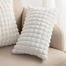 GobekUsa Houndstooth Cushion Cover 30x50cm Black and White Bow Waist Pillow Case