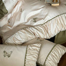 GobekUsa Butterfly Embroidery 1000TC Egyptian Cotton Bedding Set with Duvet Cover, Sheet, Pillowcases
