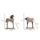 GobekUsa Horse Sculpture: Handmade Wood Grain Design, Animal Figurine for Home Decor