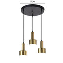 GobekUsa Gold E27 LED Pendant Light Nordic Chandelier for Indoor Living Room & Bedroom