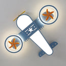 GobekUsa Kids Airplane Ceiling Lights Remote Control Dimmable LED Chandelier