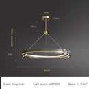 GobekUsa Circular Ring LED Chandelier: Modern Lighting for Living, Bedroom, Dining Room