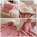 GobekUsa Cozy Jacquard Coral Fleece Blanket