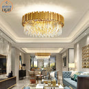 GobekUsa Gold Black Crystal Chandeliers LED Ceiling Light for Luxe Living & Hospitality