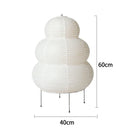 GobekUsa Japanese Style Rice Paper Desk Lamp for Home Decor, E27 Bedroom & Study Room Lighting