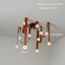 GobekUsa Leather Marble Pendant Lights Luxury Dimmable Fixture Easy Installation Bedroom Living Room Lamp