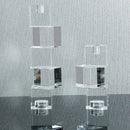 GobekUsa Geometric Crystal Glass Candle Holder - Home Decor Accent