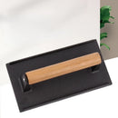 GobekUsa Heavy Cast Flat Iron Steak Weight with Wooden Handle