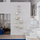 GobekUsa Gold Ball Wall Hanging Ornaments Spherical Crafts Room Decor Display Pendants