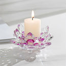GobekUsa Crystal Lotus Candle Holder Aromatherapy Base Candelabros