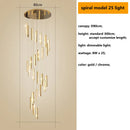 GobekUsa Crystal Lustre Pendant Lights with Dimmable LED, Adjustable Cable - Gold Chrome Steel